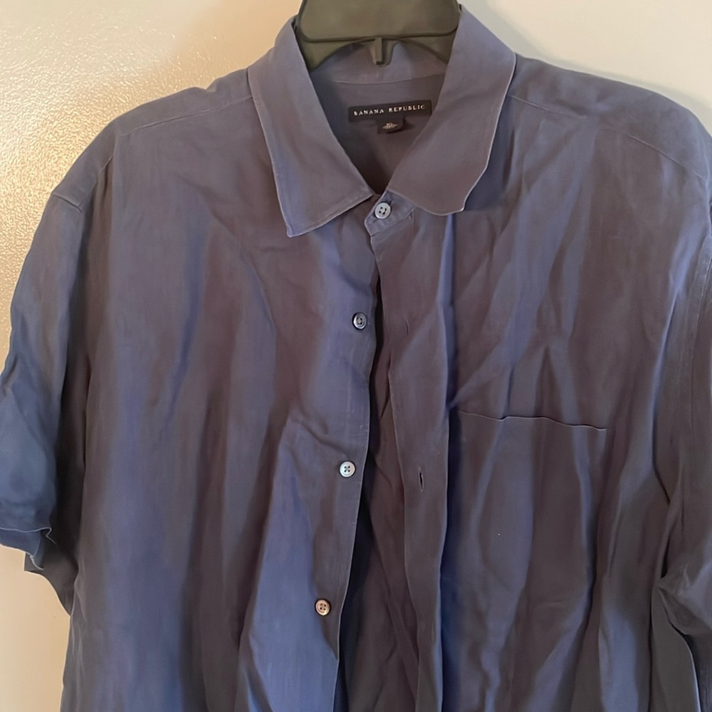 Banana Republic linen short sleeve shirt XL